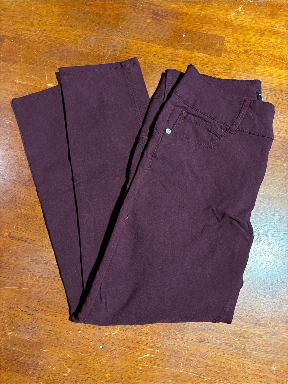 Paris Blues Women's Skinny Pants in Deep Plum
